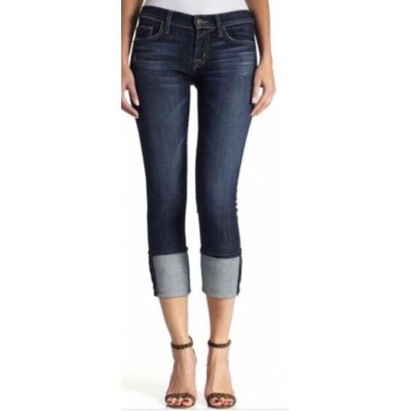 Hudson Women's Size 28 Muse Crop Skinny 5" Cuff Stretch Jeans - Picture 2 of 14